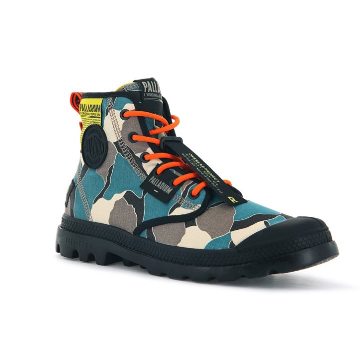 Palladium Pampa Lite Overlab Men's Boots Camo | UK H097-FDM